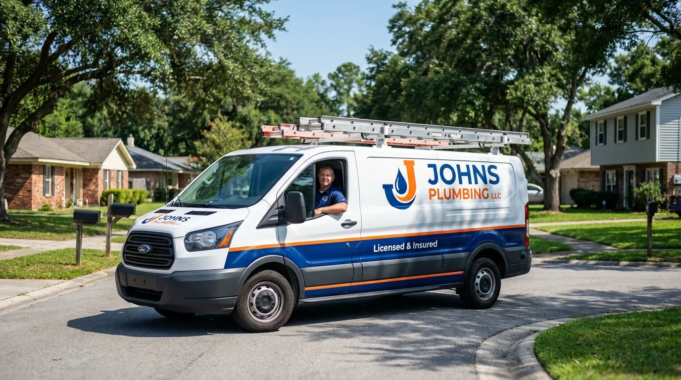 Johns Plumbing LLC service van in Renton, WA