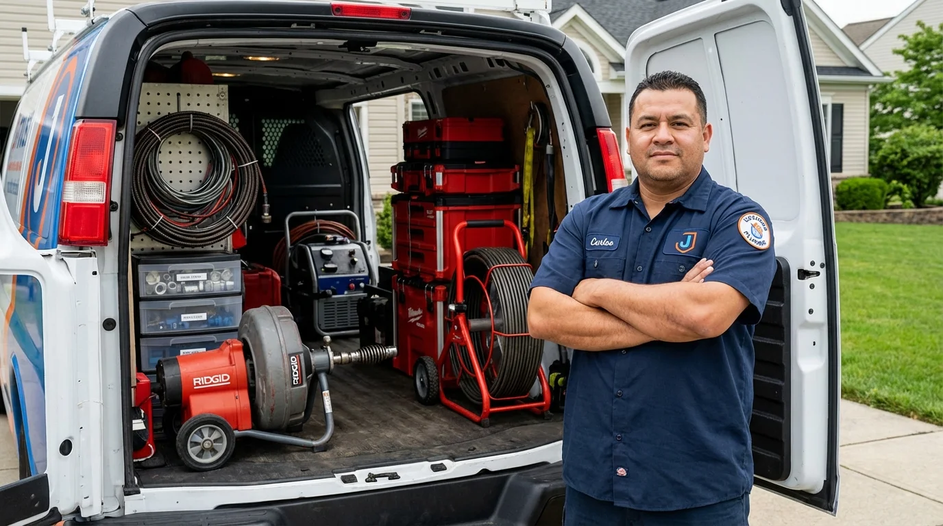 Professional drain cleaning equipment and Johns Plumbing LLC plumber in Renton