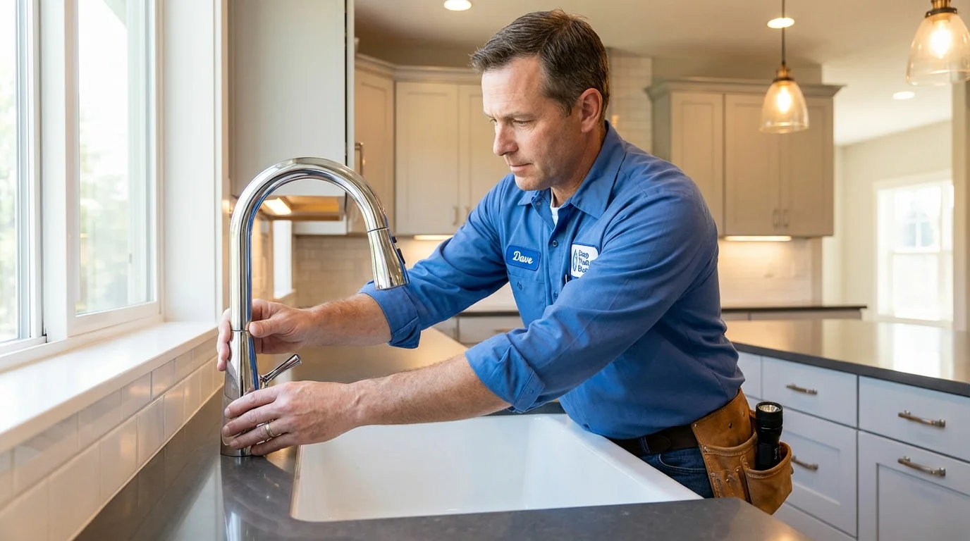 Kitchen faucet installation by Johns Plumbing LLC in Renton