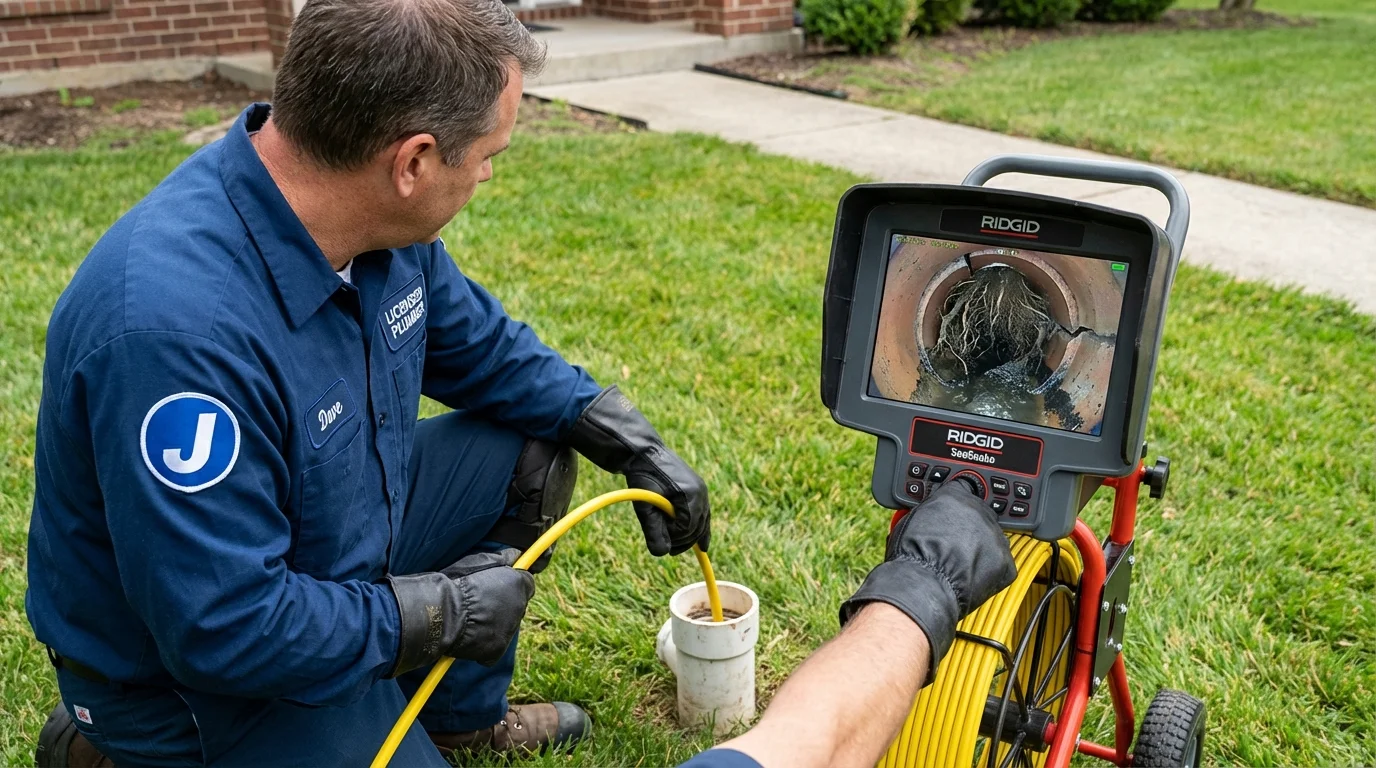 Sewer camera inspection being performed by Johns Plumbing LLC in Renton